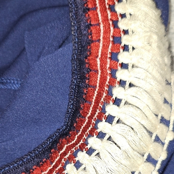 JustFab Navy Blue And Maroon Sleeveless Dress - Picture 9 of 11